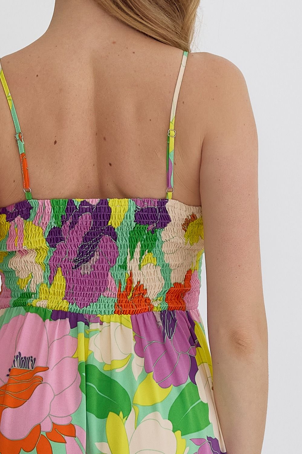 Floral Twisted Top Tiered Maxi Dresd