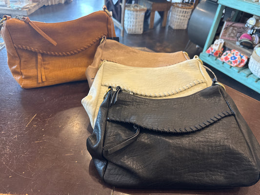 Joy Susan Cassidy Whipstitch Convertible Crossbody/Hobo