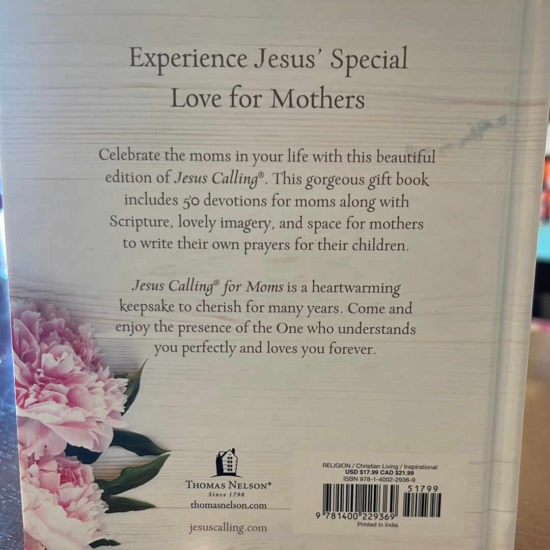 Backside of white book with description.