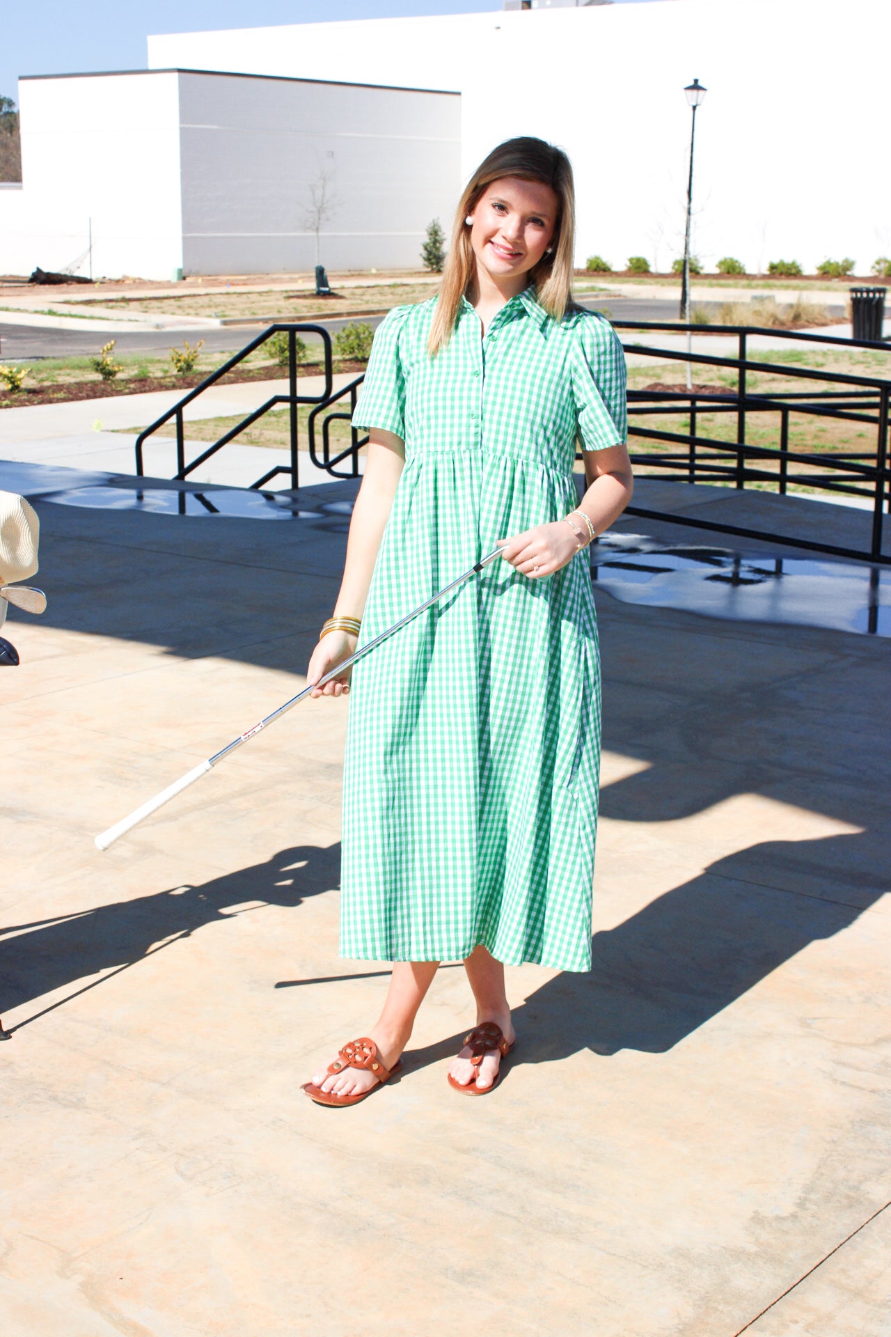 Gingham Button Front Babydoll Midi Dress – High Cotton Downtown Gingham Button Front Babydoll Midi Dress – High Cotton Downtown