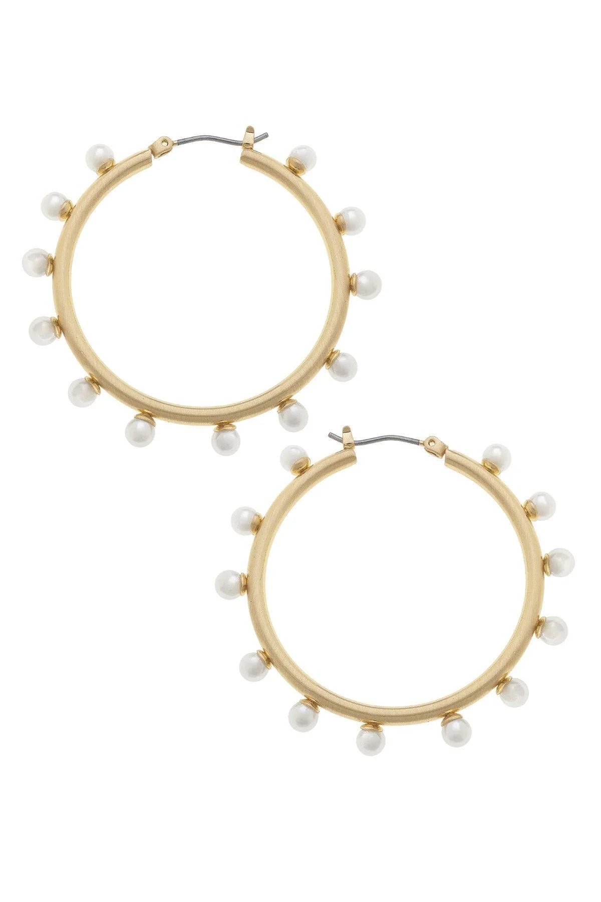 Katie Studded Hoop Earrings