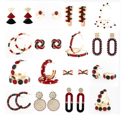 Garnet and Black GameDay Earrings