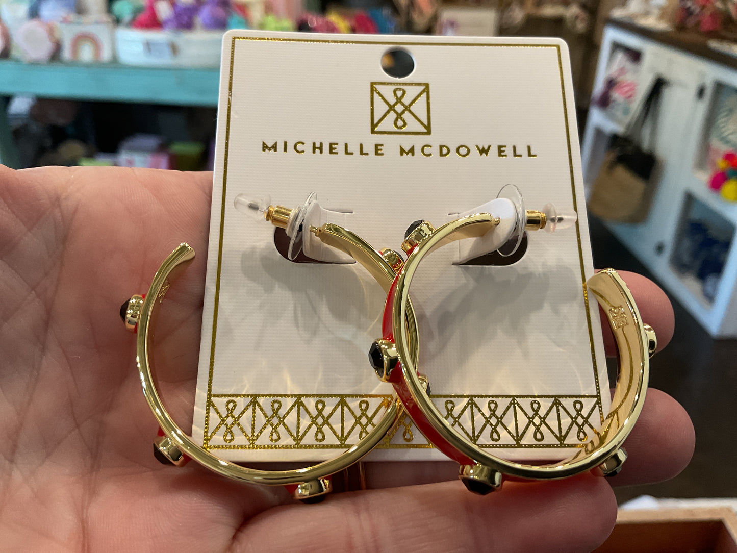 Red and Black GameDay Earrings