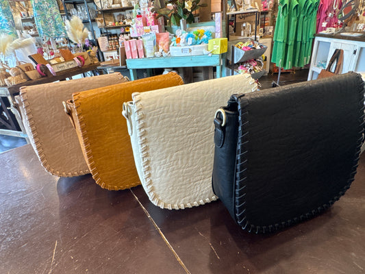 Joy Susan Annie Whipstitch Saddle Convertible/Crossbody