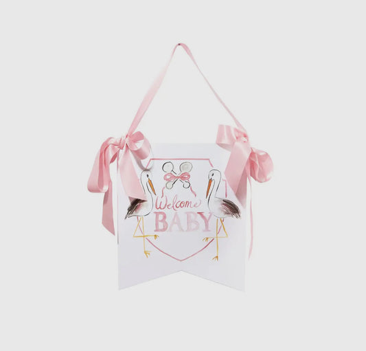 “Welcome Baby” Stork Hanger