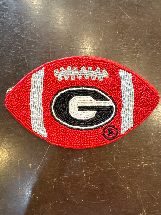 UGA Football Shaped Coin Purse
