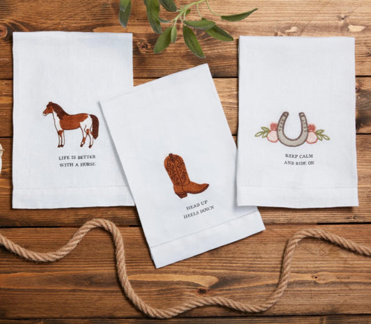 Horse Embroidery Towels