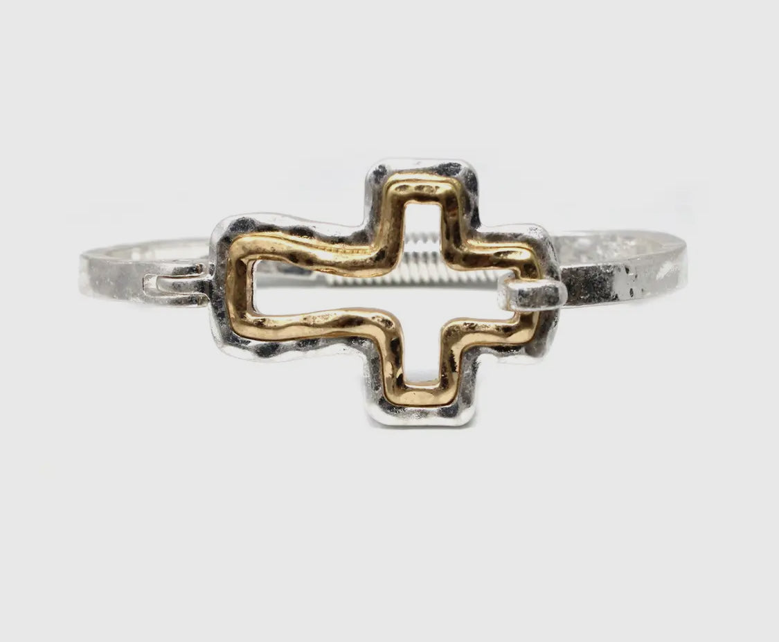 Cross Hinged Bracelet