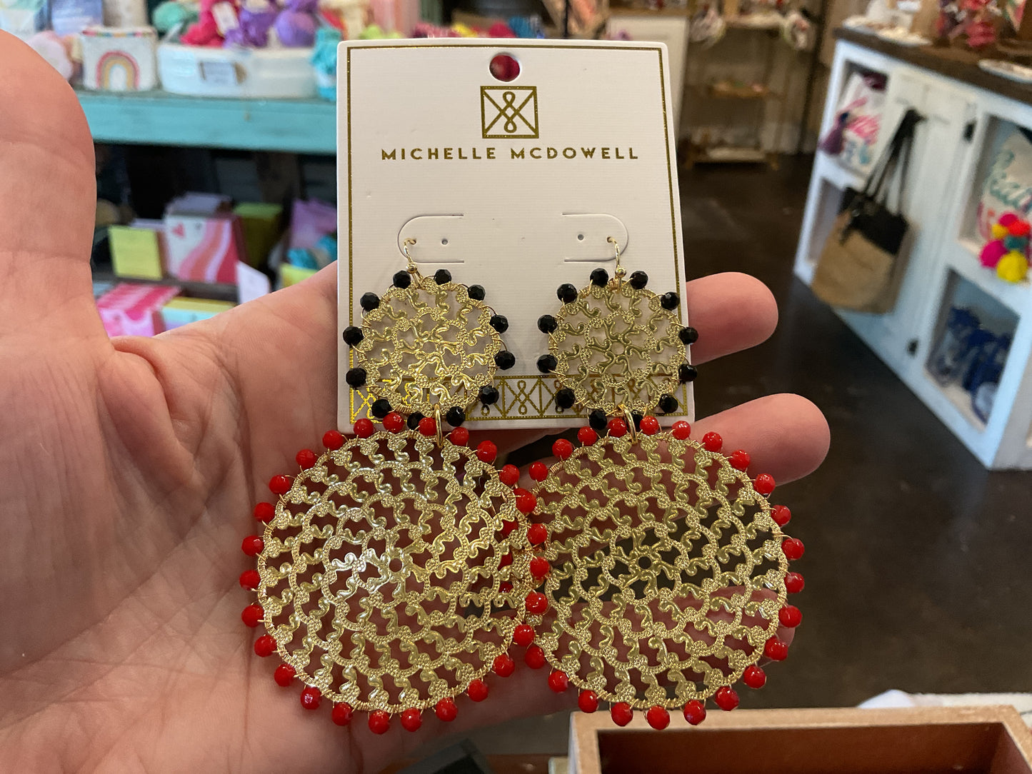 Red and Black GameDay Earrings