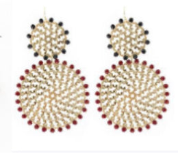 Garnet and Black GameDay Earrings