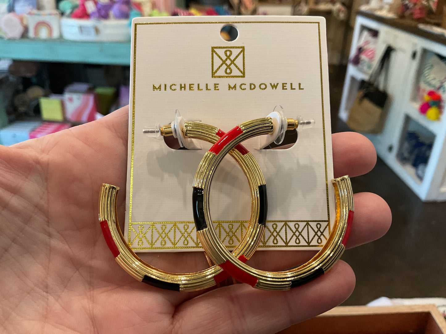 Red and Black GameDay Earrings