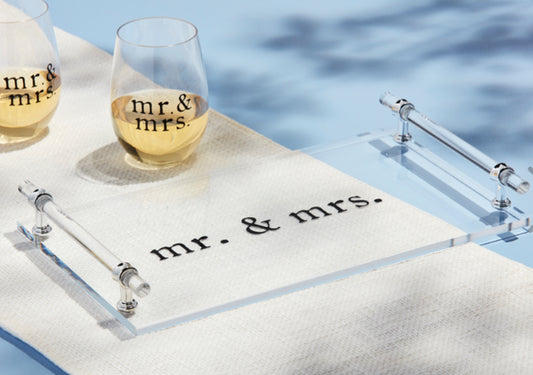 Mr and Mrs Acrylic Tray