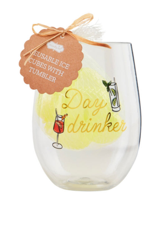 Day Party Glass & Ice Cube Set