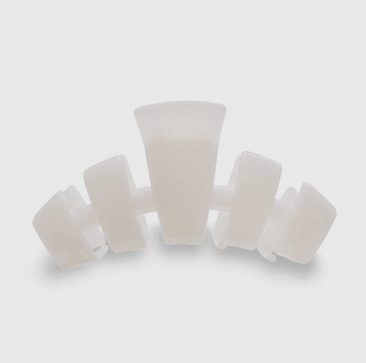 Coconut white classic teletie claw clip.