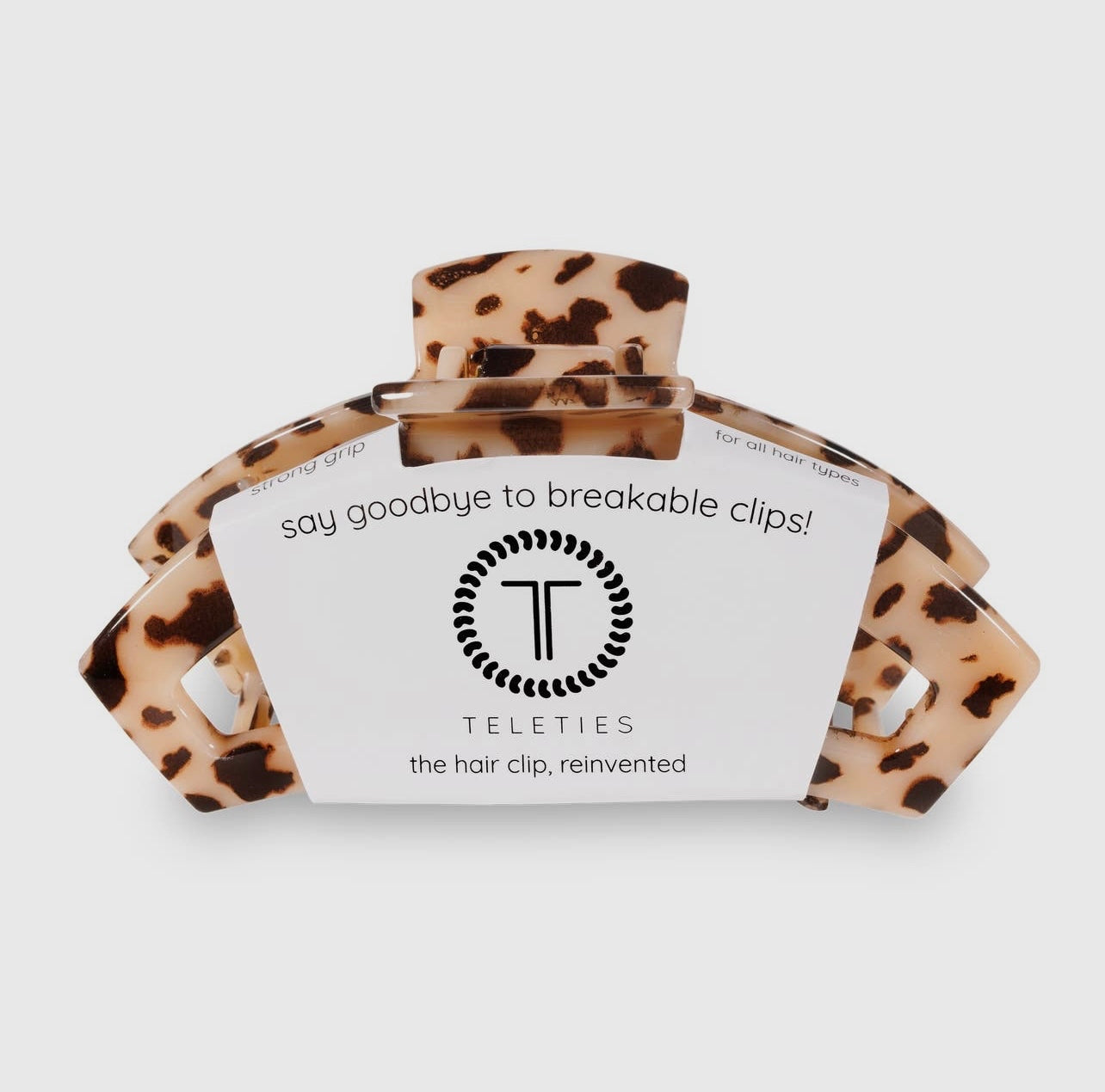 Blonde tortoise teletie open claw clip.