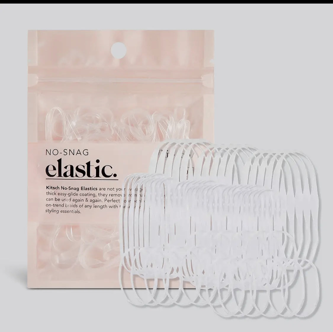 Kitsch No-Snag Elastic 100 Pc - Clear