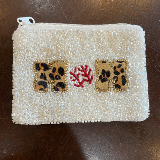 Sports Mom Beaded Coin Purse