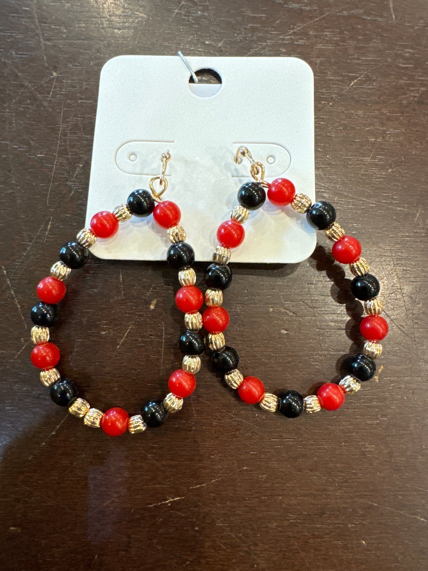 Gameday Beaded Teardrop Earrings
