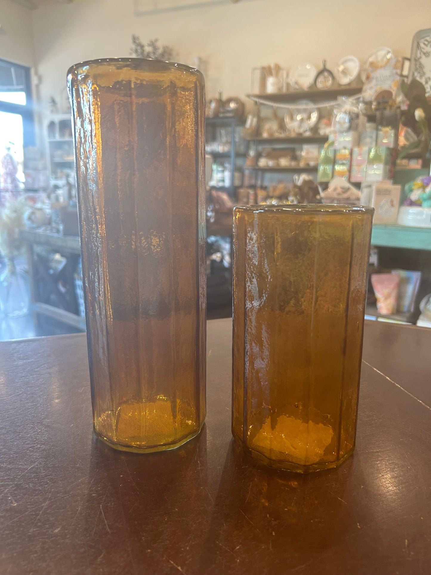 Amber Glass Vase