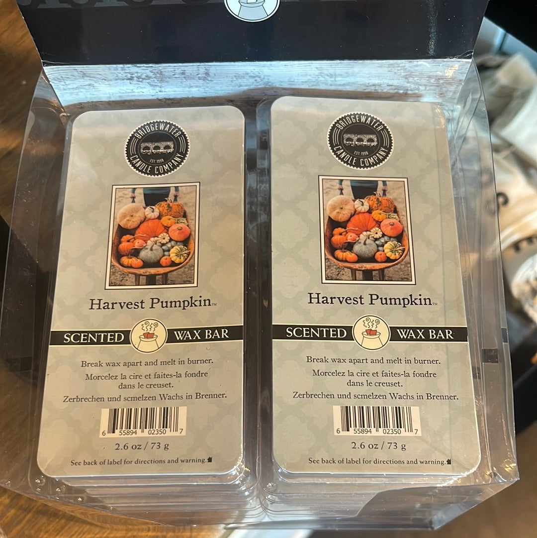 Wax bar melts in packaging featruing pumpkins.