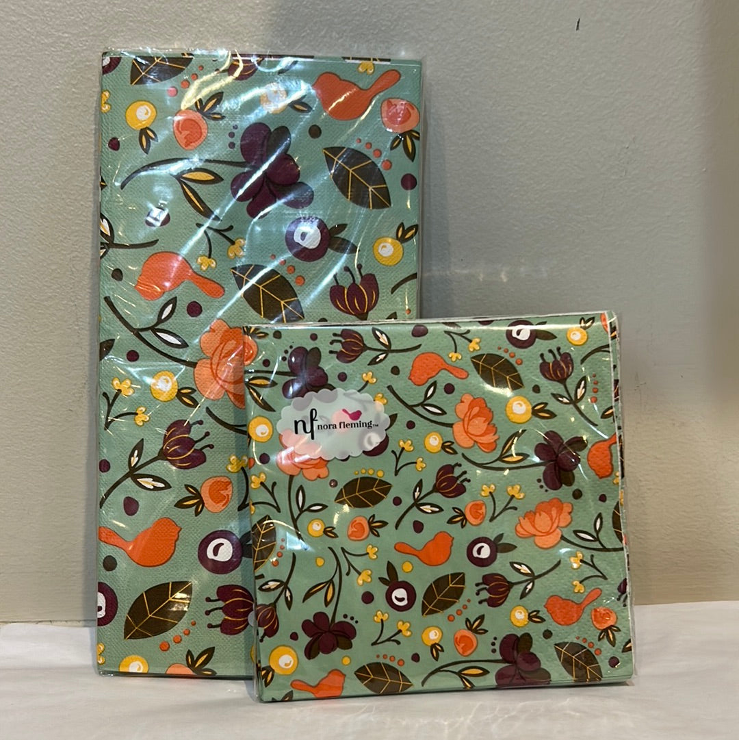 "Finch" Nora Fleming floral napkins.