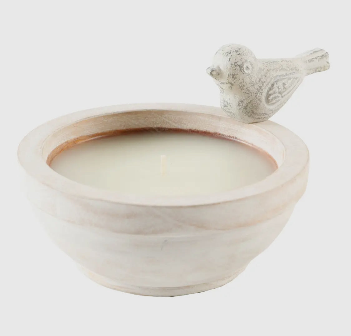 Whitewashed Bird Bath