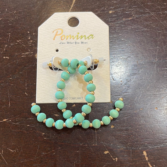 Crescent Beaded Earrings