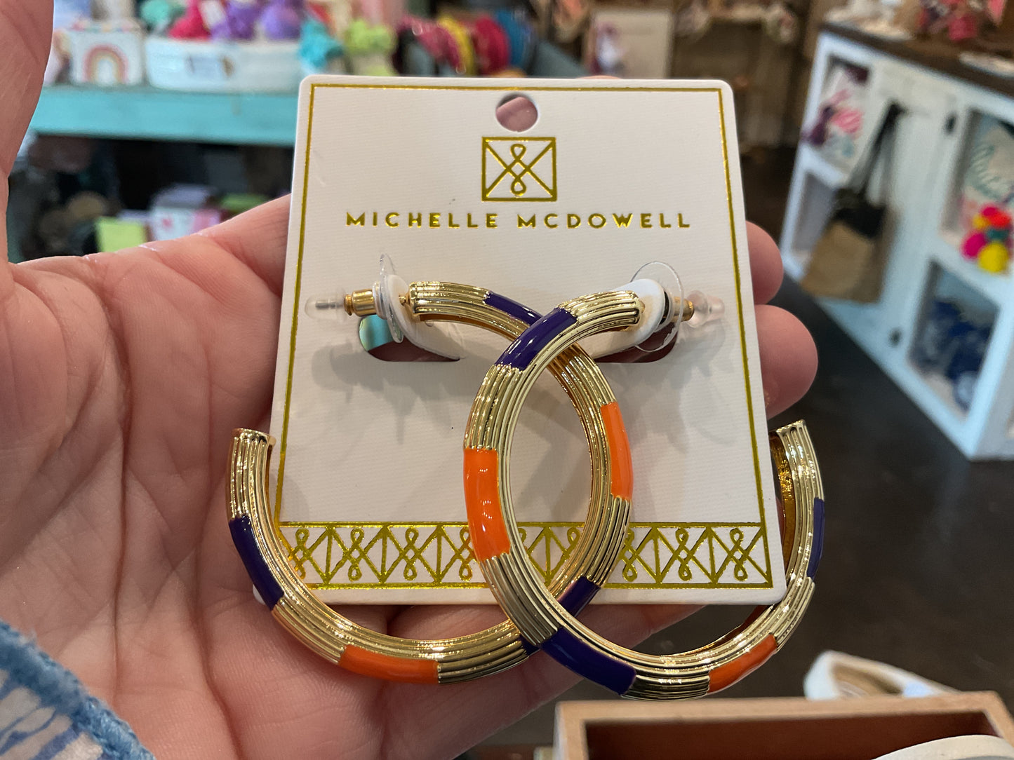 Purple and Orange GameDay Earrings