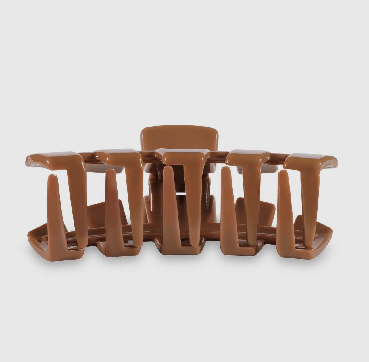 Caramel teletie open claw clip.