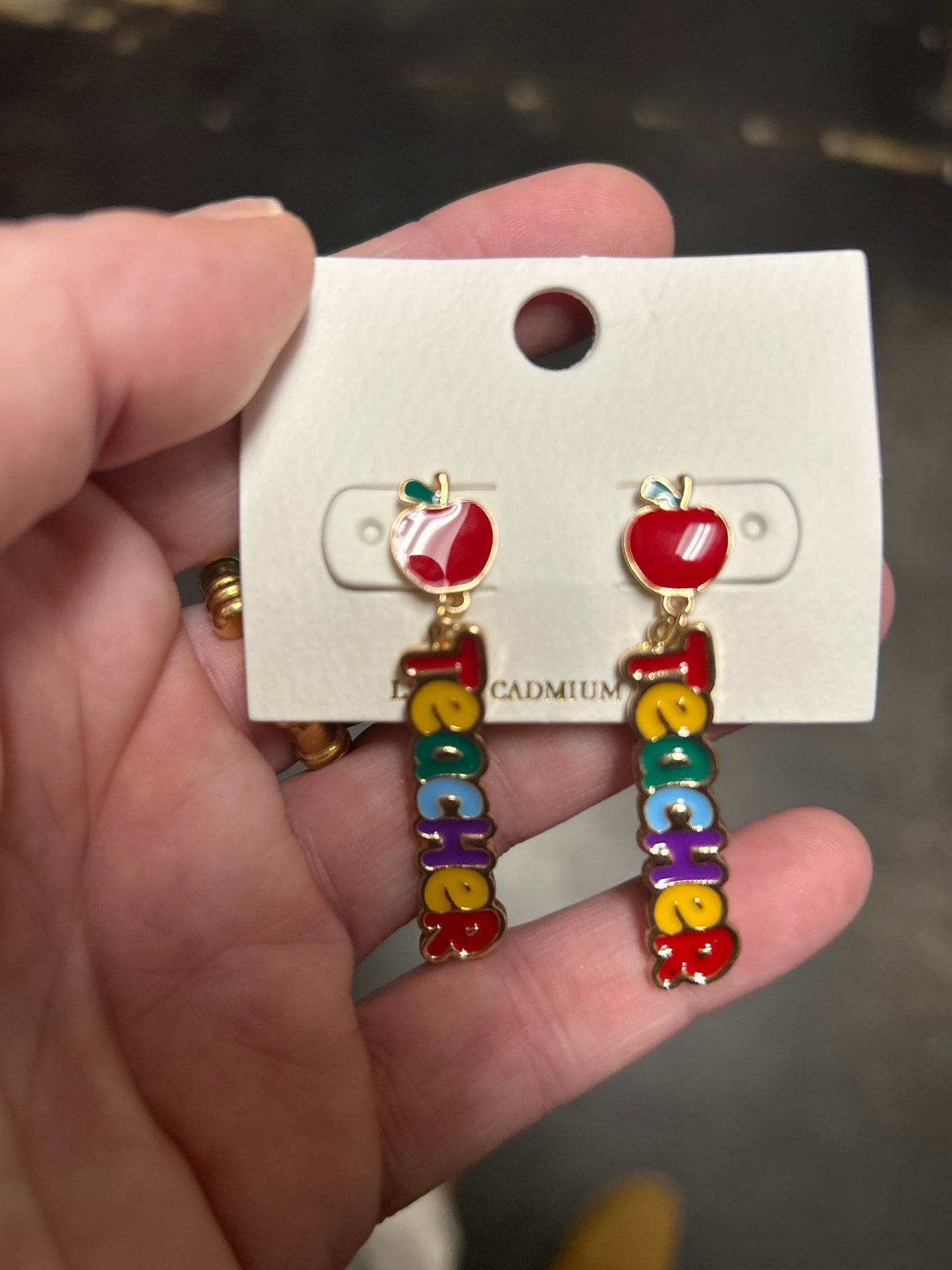 Teacher Apple Earrings