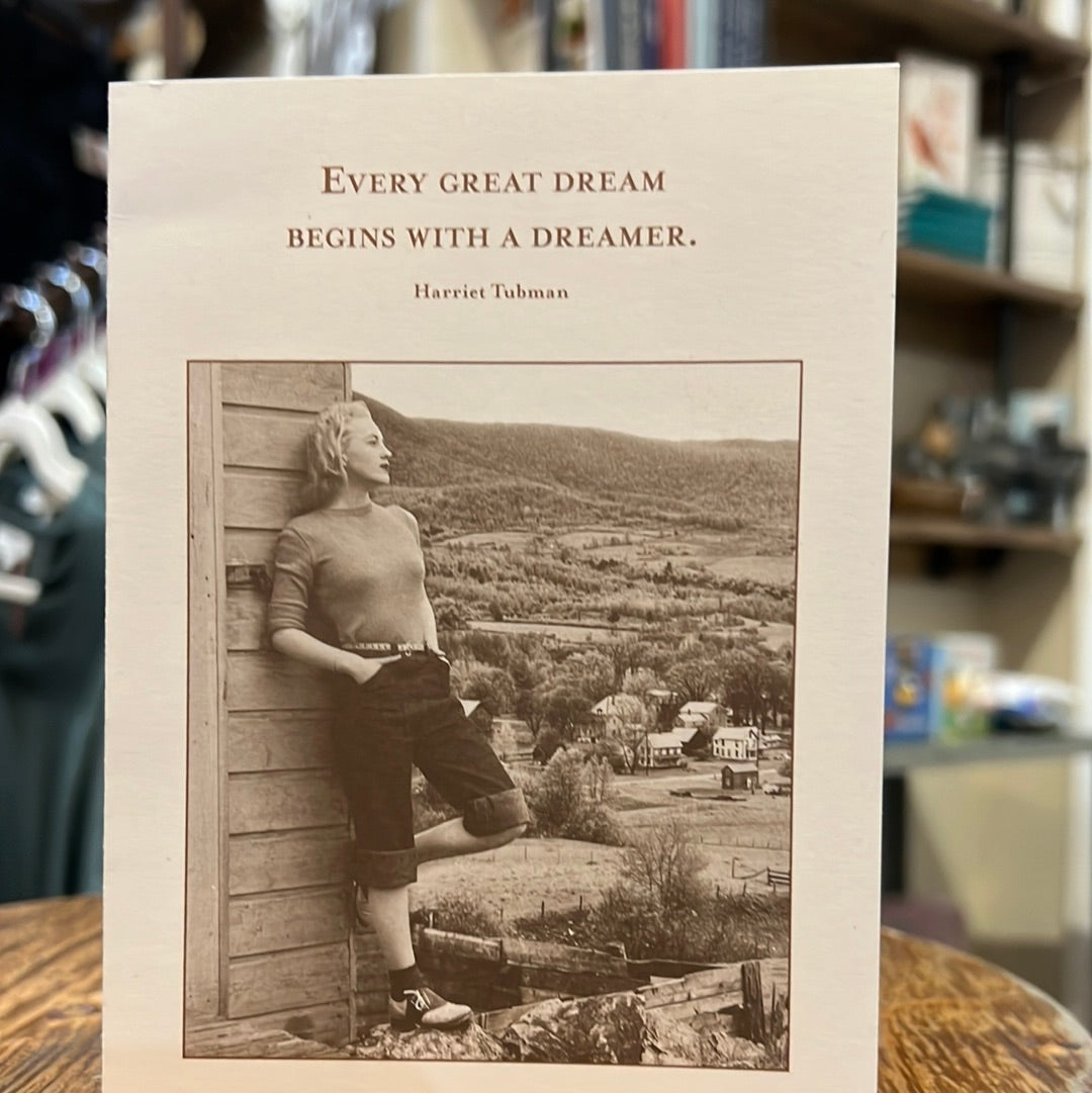 "Every great dream beings with a dreamer. - Harriet Tubman" Shannon Martin card.