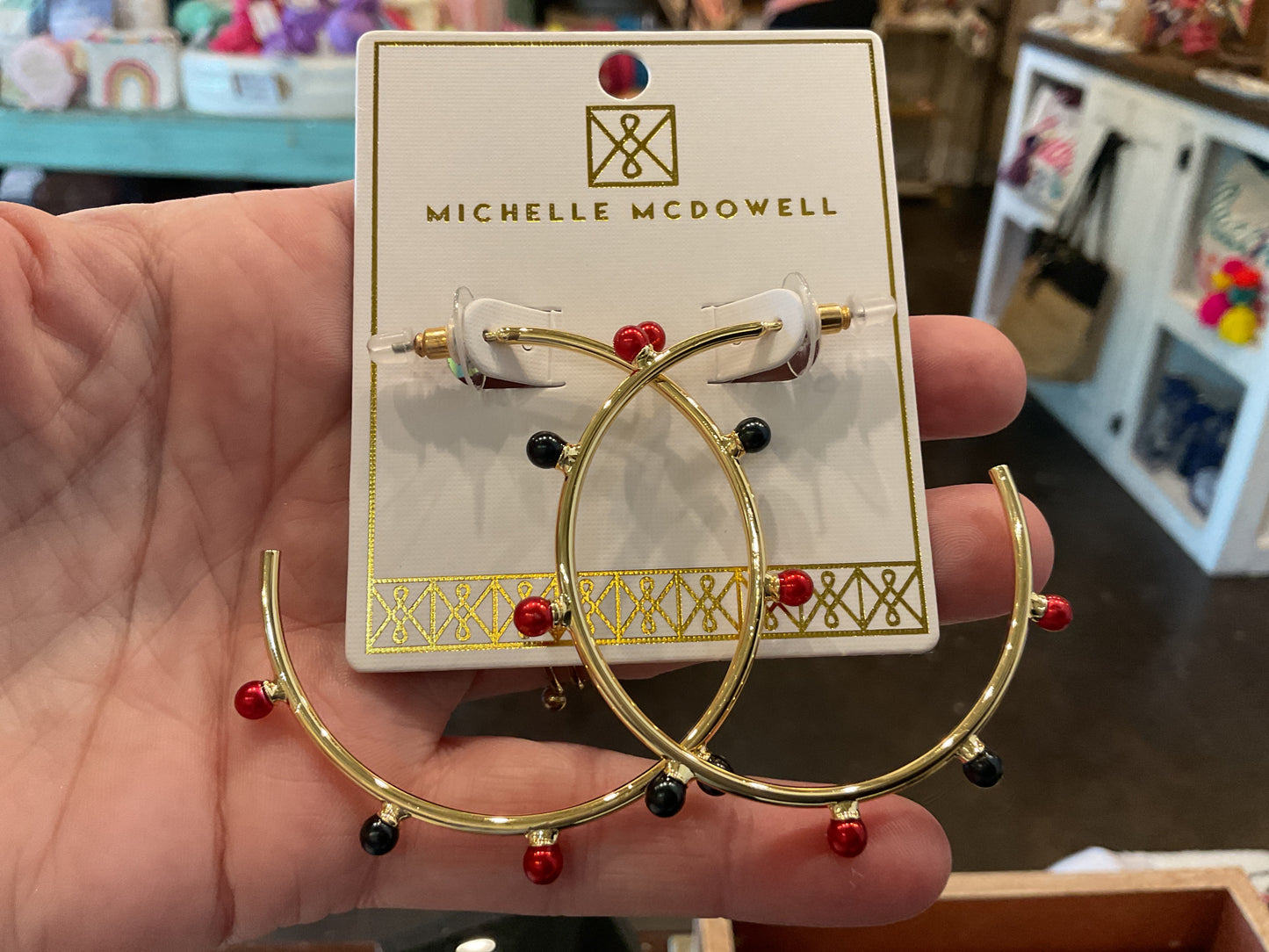 Red and Black GameDay Earrings