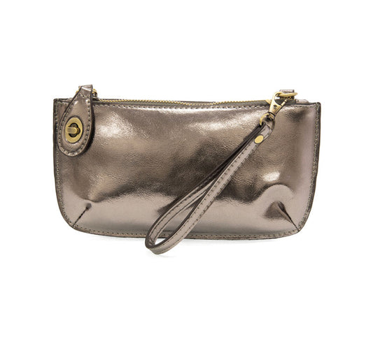 Joy Susan Liquid Metal Mini Crossbody Wristlet Clutch