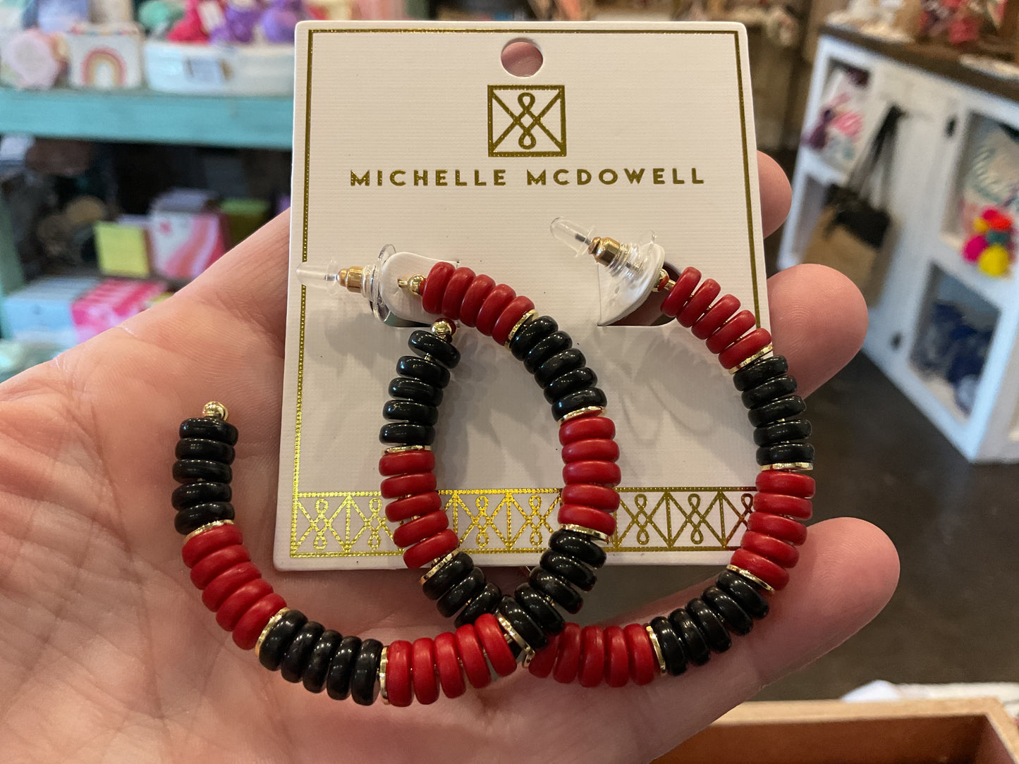Red and Black GameDay Earrings