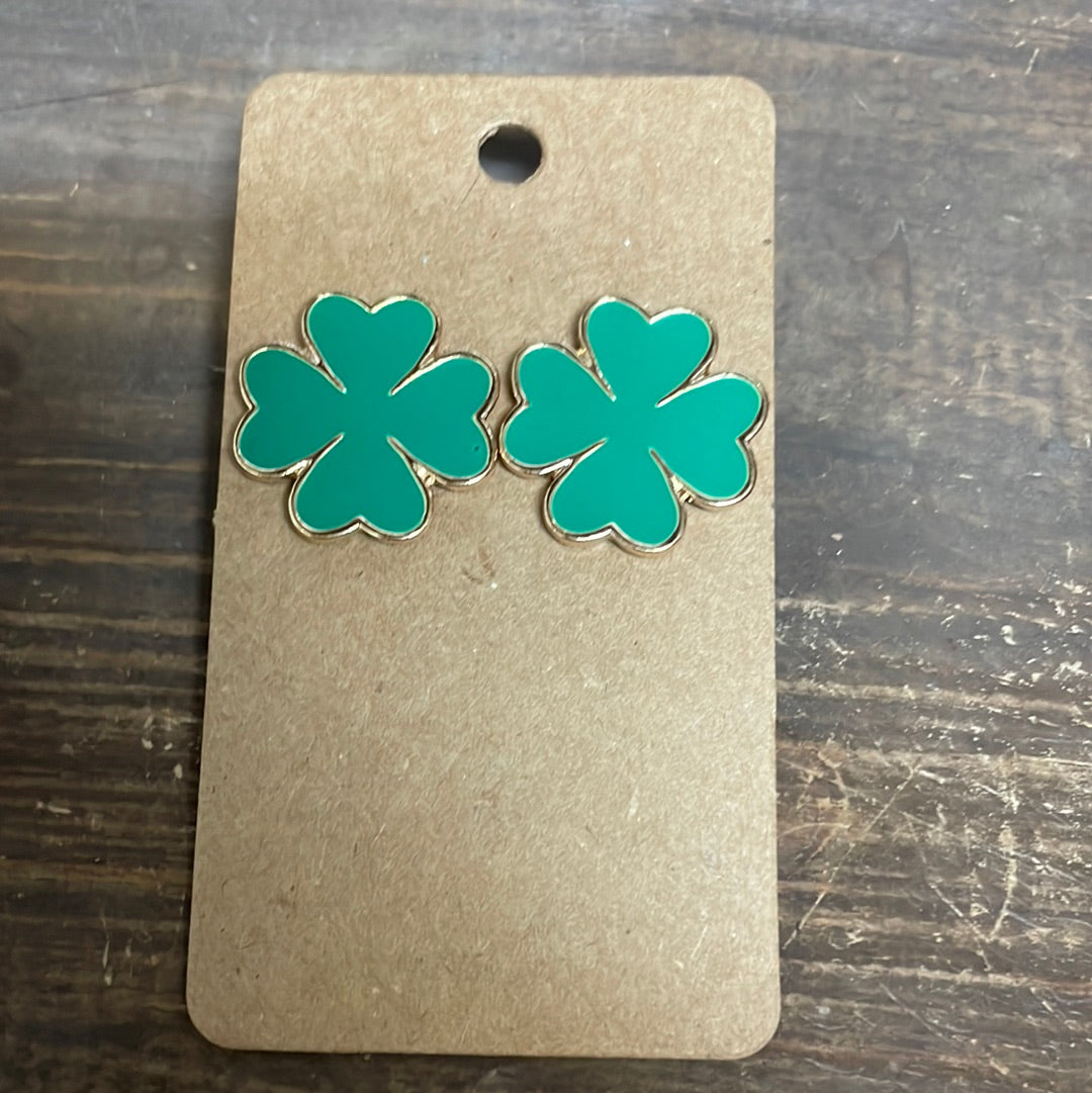 Green Clover Earrings