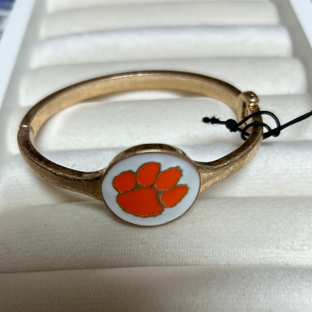 Clemson University College Hinge Statement Bracelet.