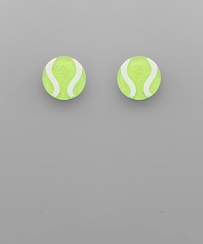 Tennis acrylic stud earrings.