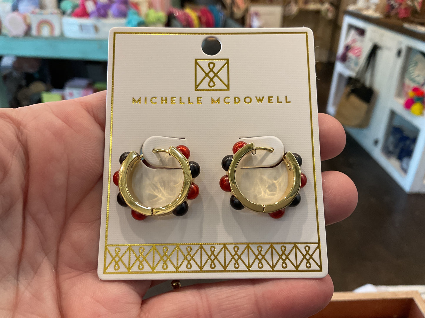 Red and Black GameDay Earrings