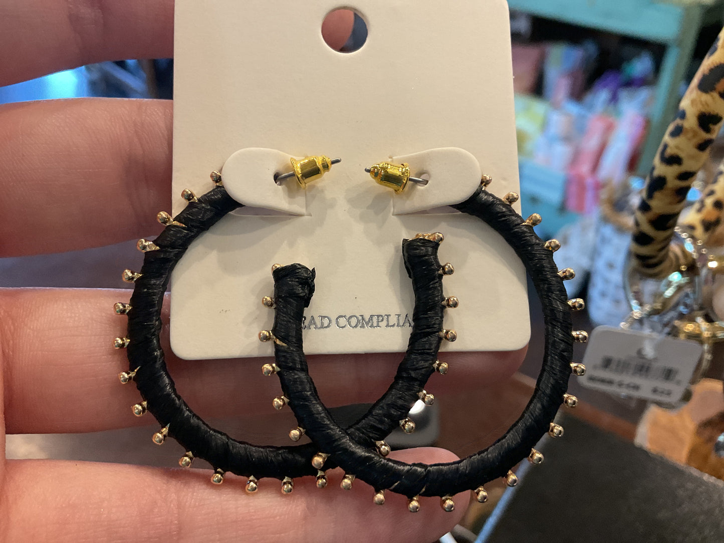 Raffia Flat Hoop Earrings