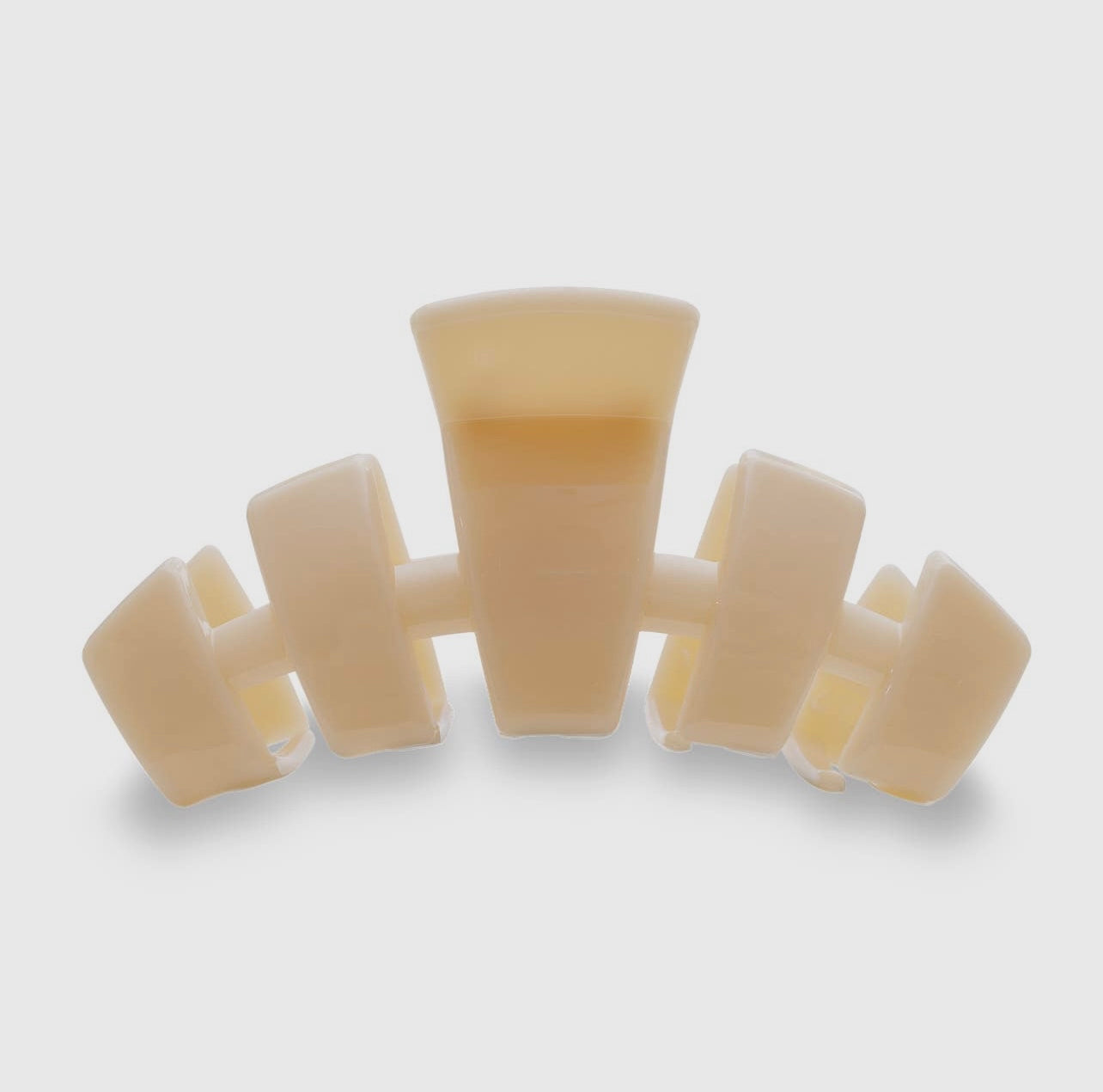 Almond beige classic teletie claw clip.