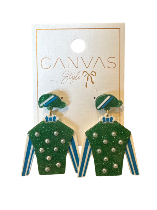 Jockey Silk Resin Drop Earrings