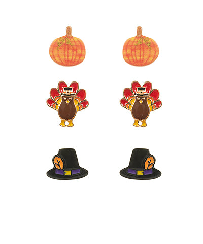 3 Piece Thanksgiving Earring Set