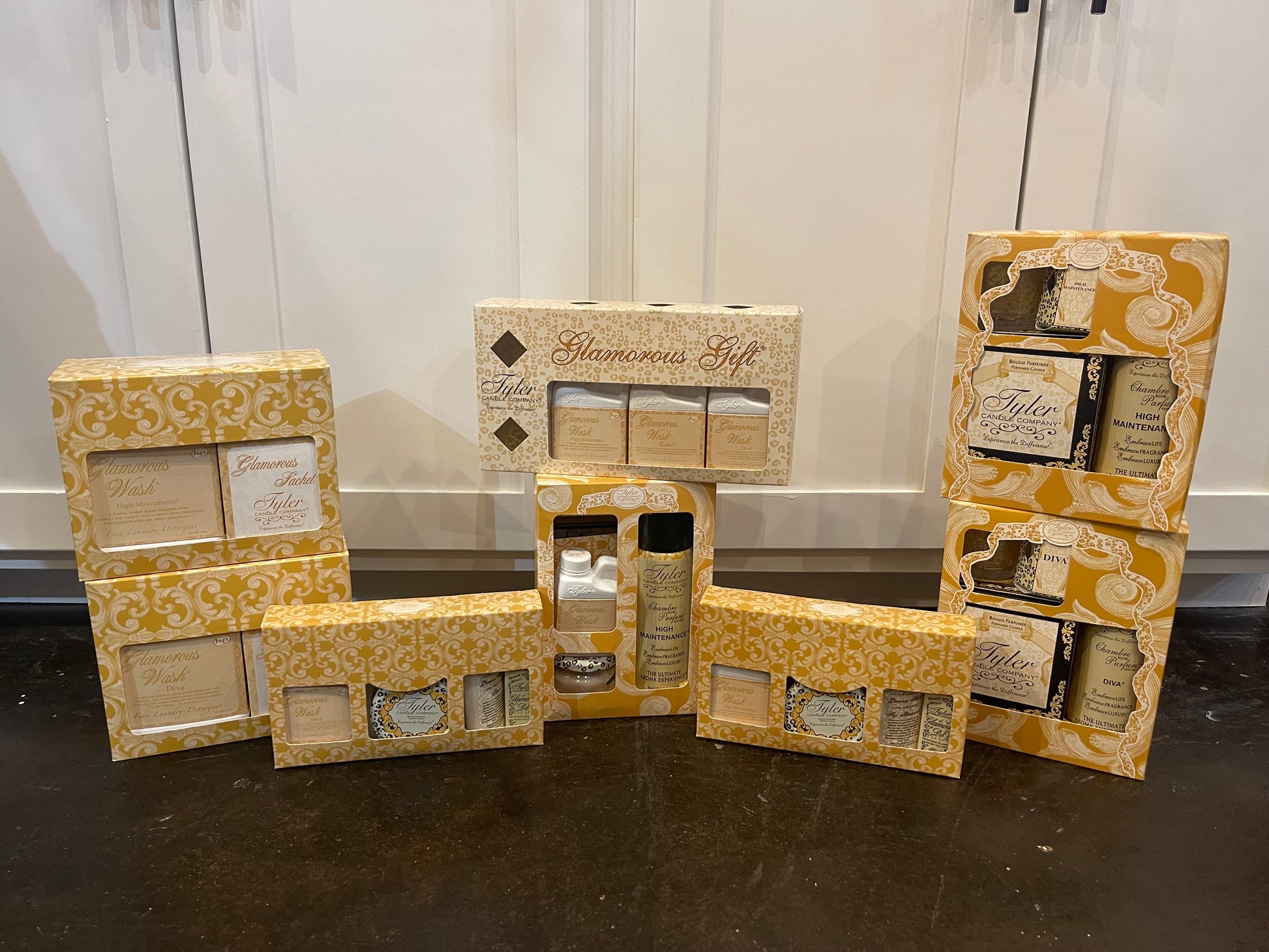 Assorted Tyler Candle Company Glamorous Gift Sets.