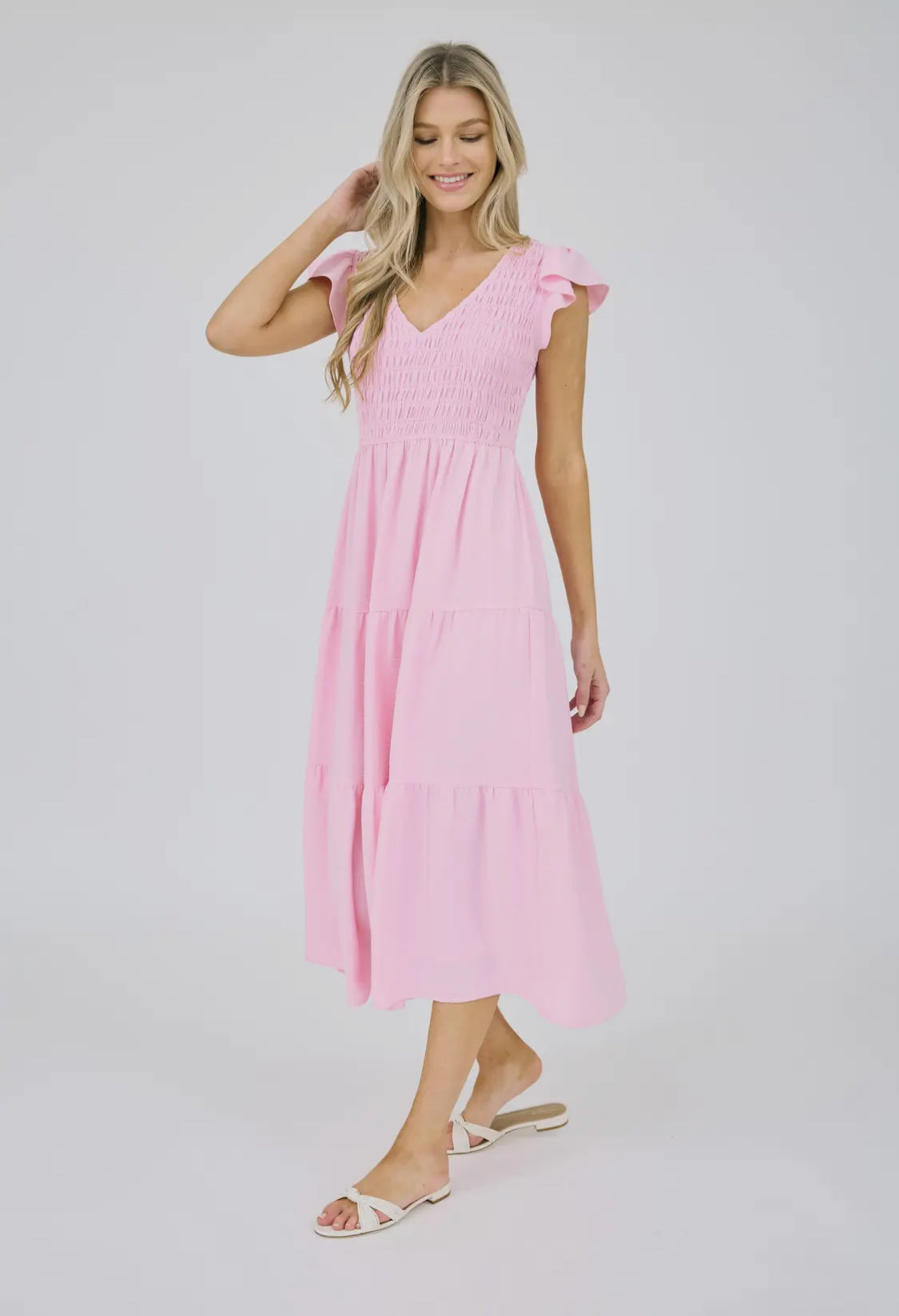 Flutter Sleeve Maxi Dress