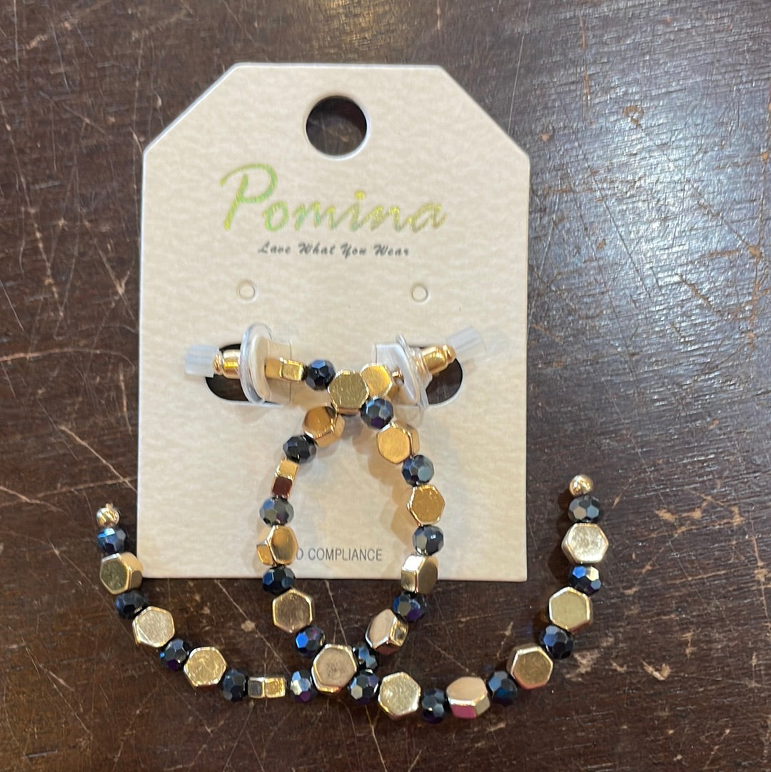 Crescent Beaded Earrings