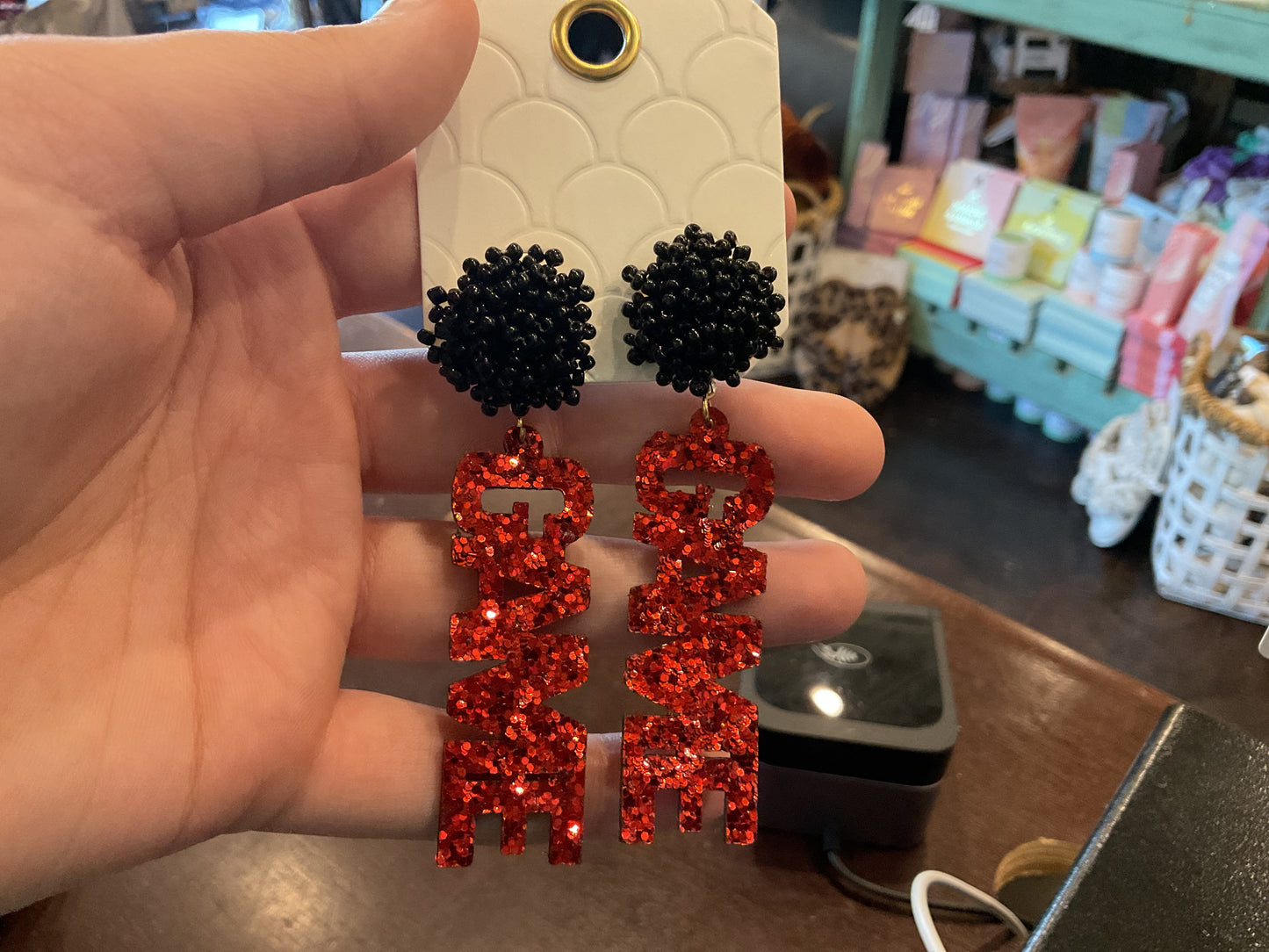 GAMEDAY Pompom Earrings
