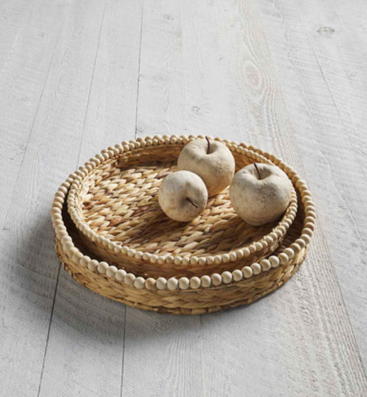 Hyacinth Beaded Trays