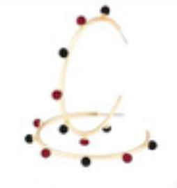 Garnet and Black GameDay Earrings