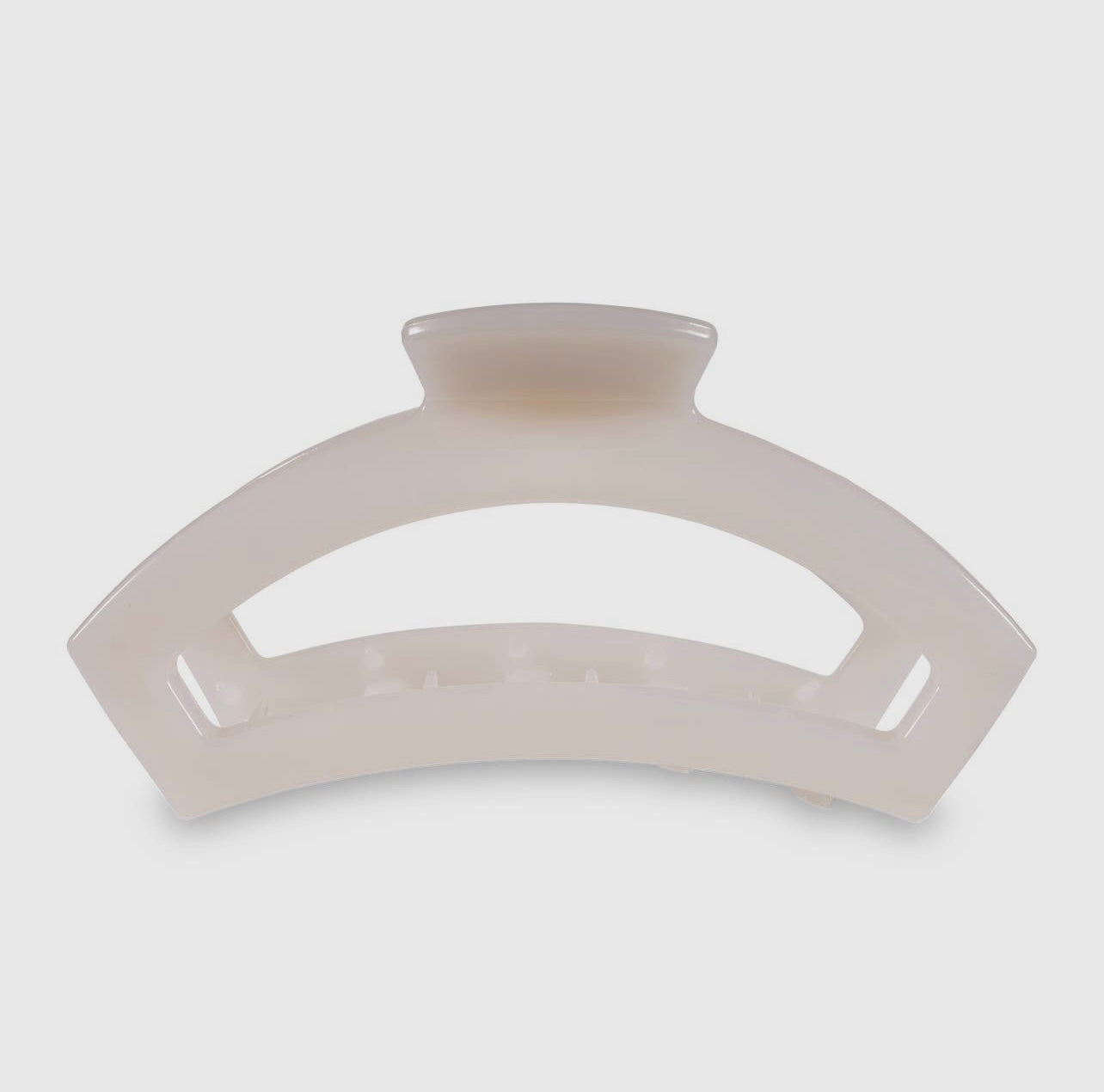 Coconut white teletie open claw clip.