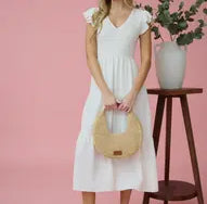 Flutter Sleeve Maxi Dress